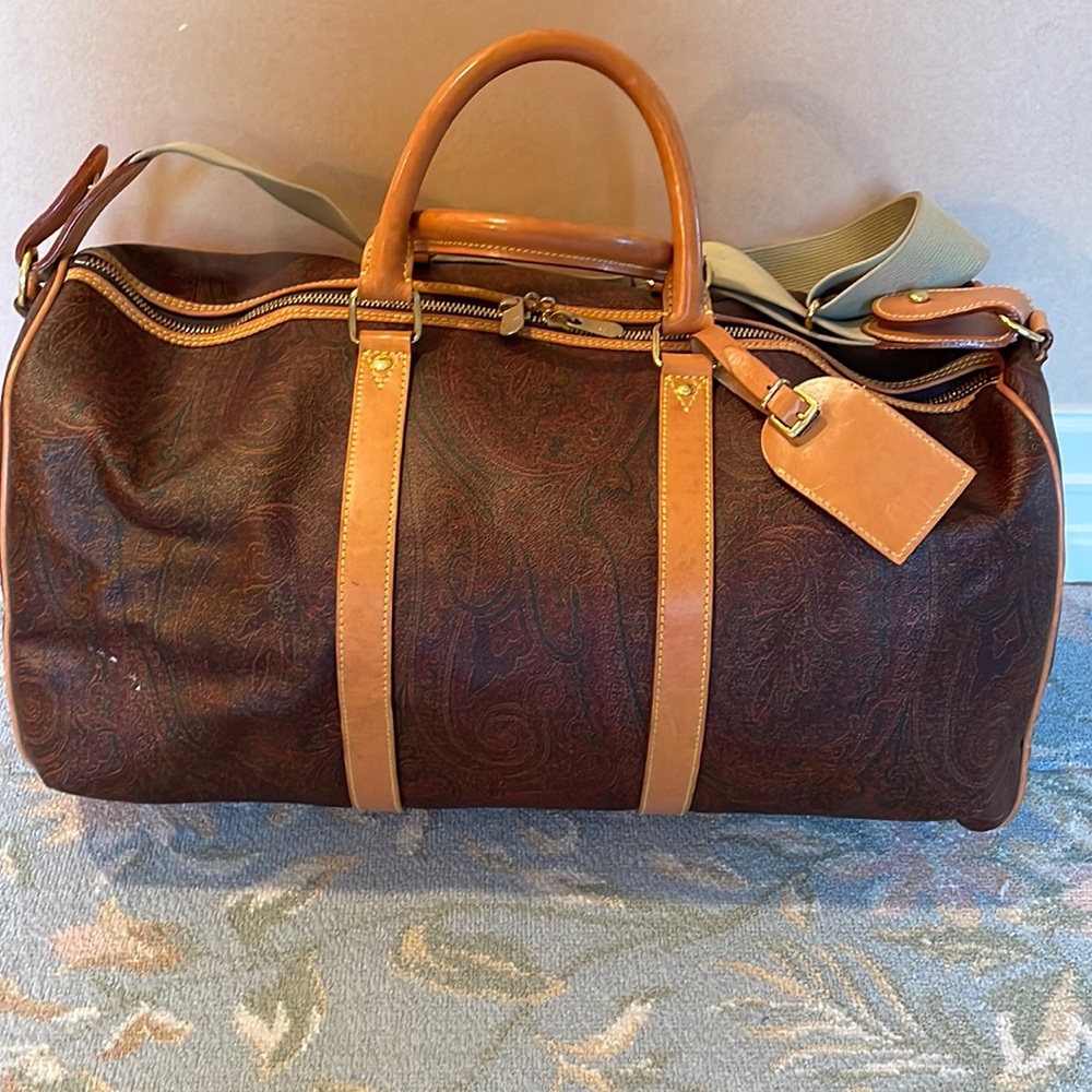ETRO Paisley Duffle Bag - Lock and 2 Keys Included - Made in Milano, Italia